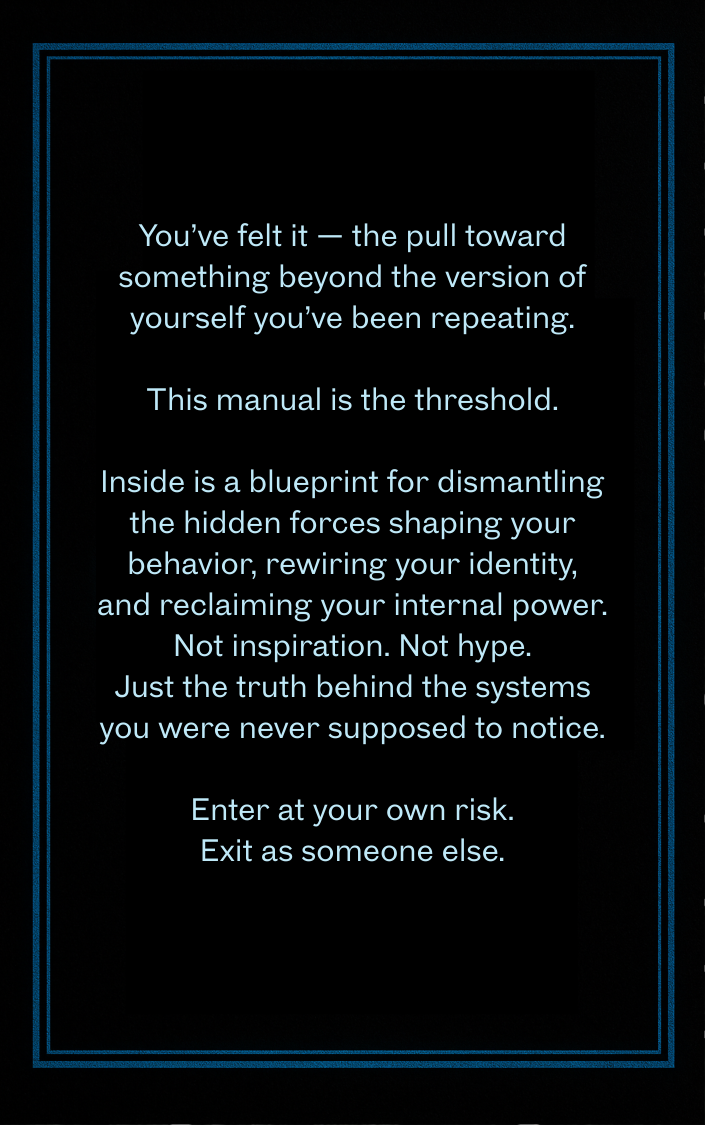 The Restricted Manual